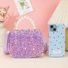 Large Capacity Sequin Crossbody Handbag for Girls