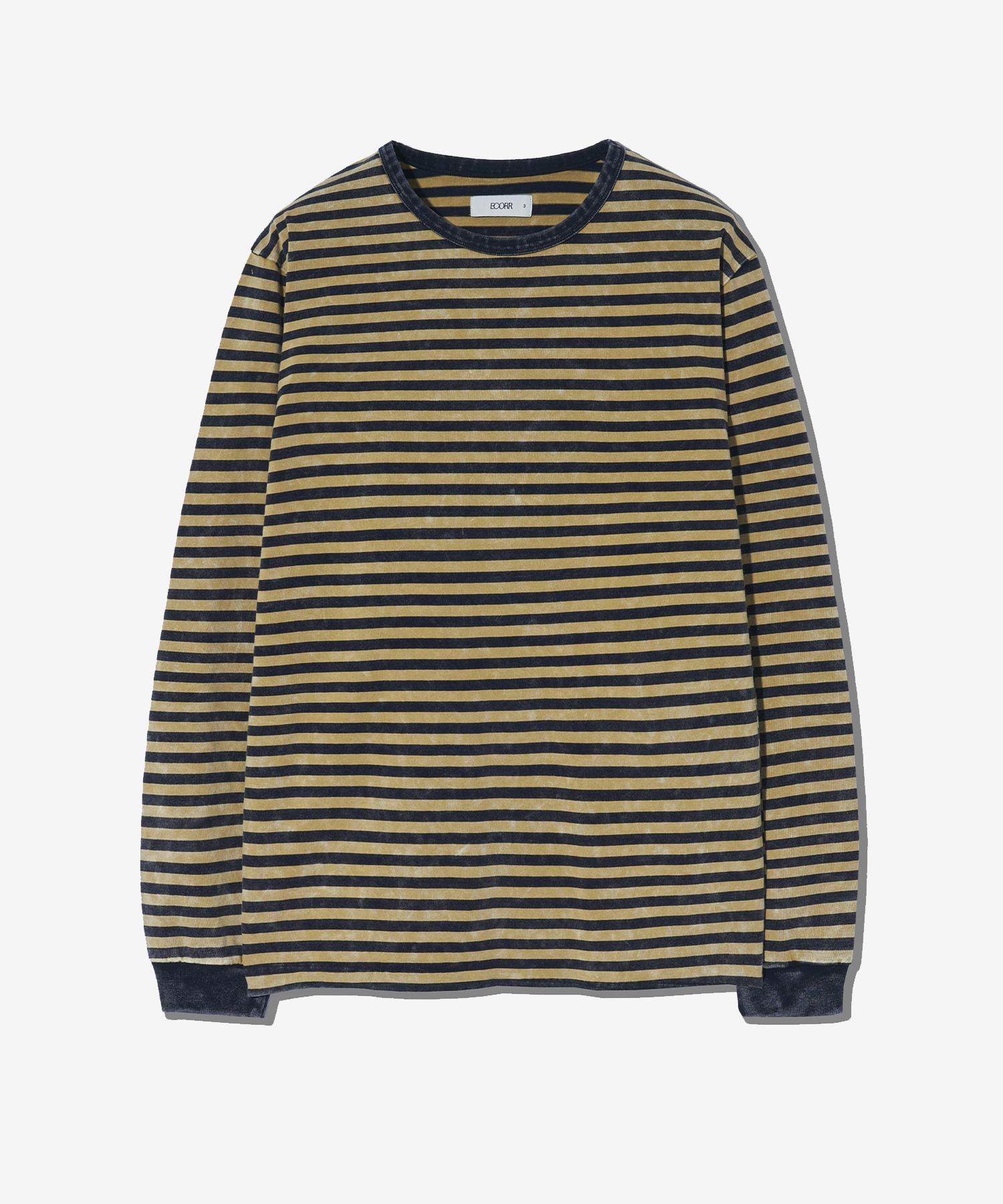 ECORR Vintage Washed Stripe Long Sleeve_Yellow