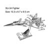 3D Metal Puzzles Military J-20 J-10B SU-34 KA-50 Fighter UFO RAH-66 Helicopter DIY Assembly Handmade Assemble Scale Model Jigsaw Puzzles