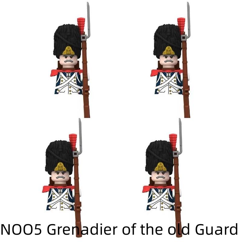 Napoleonische Kriege Militärsoldaten Bausteine WW2 Britisch Frankreich Füsiliere Gewehre Russisch Preußen Fußgarde Steine Kinderspielzeug