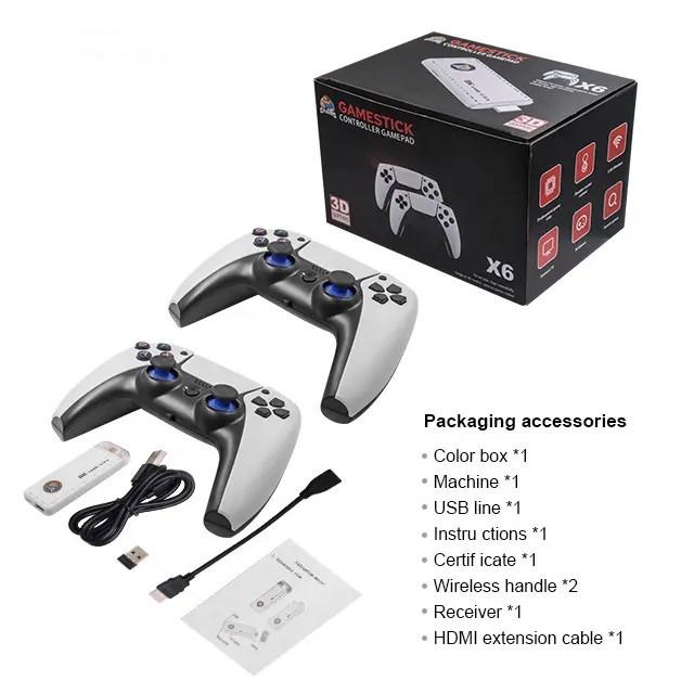 

HD Мини Беспроводная Игровая Консоль с Двумя Контроллерами X6PS1