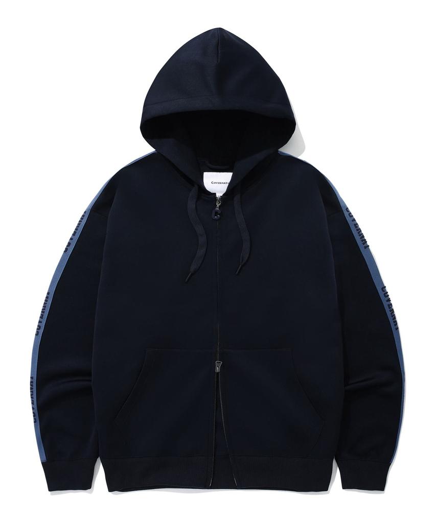 COVERNAT Retro Track Hoodie Zip-Up Navy