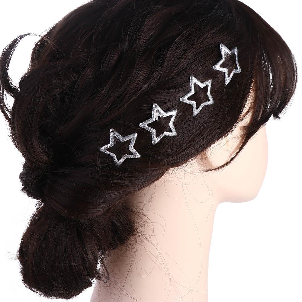 

Блестящая челка со звездой, металлическая заколка для волос, головные уборы в корейском стиле, женские аксессуары для волос, шпилька со звездой