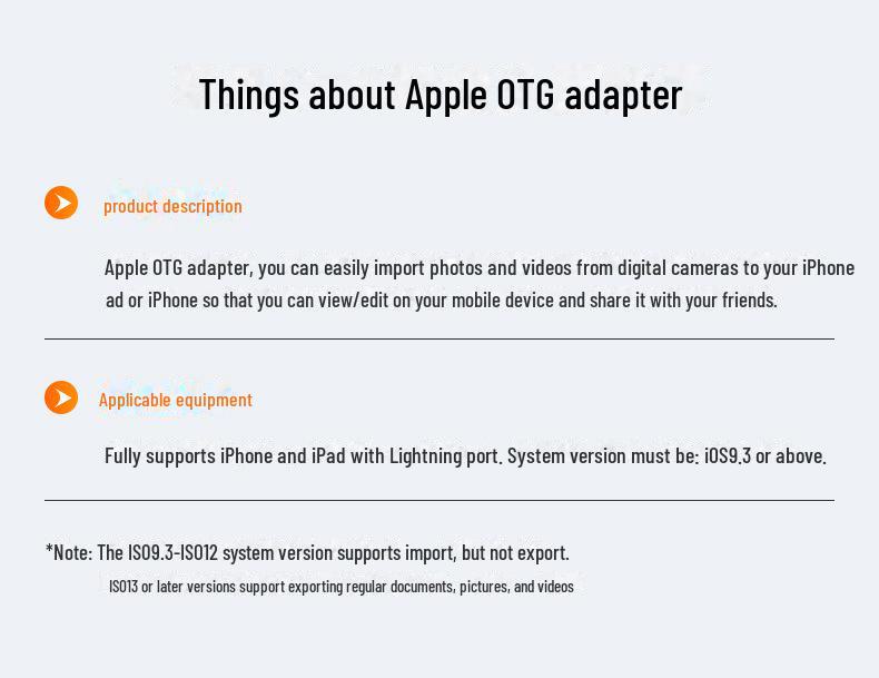 Adaptor Biaz Lightning la USB OTG pentru Dispozitive Apple