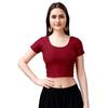Pujia Mills Camicetta da Donna Pronta all'Uso in Cotone Dobby Lycra Elasticizzato Girocollo Manica Corta Lycra Elasticizzata Fantasia