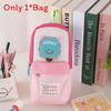 Oxford Fabric Student Pencil Case With Removable Magic Tape Large Capacity For School Supplies