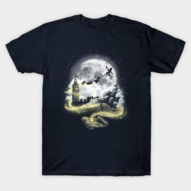 

Men Black Print T-shirt Pixie Dust Road No-Cut Transfer Paper Print Cotton Tshirt L тёмно-синий