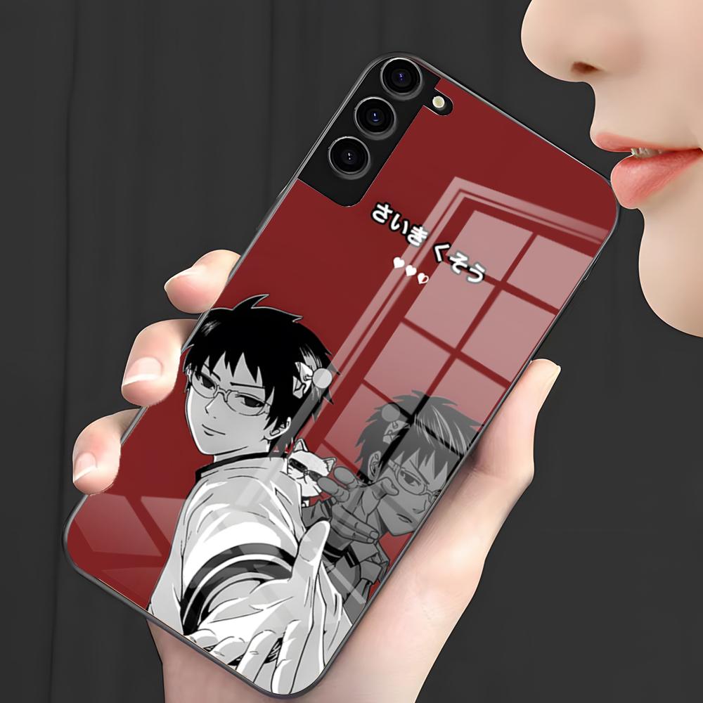 Anime K-Kusuo Saiki Phone Case For Samsung A25 A13 A33 5G A54 A36 A35 A56 A52 A14 Shockproof Glass Cover