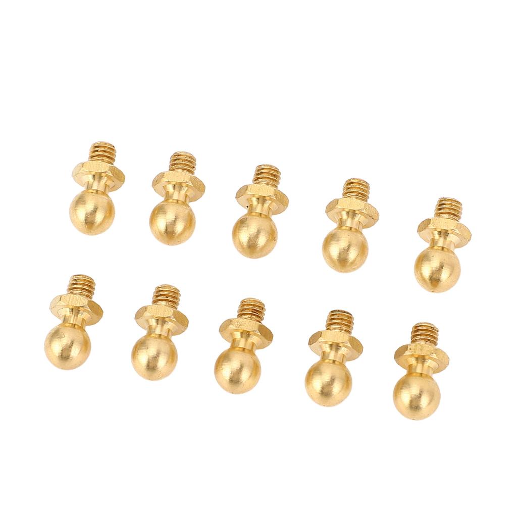 10 Pcs M3 Ball Head Screw Brass Fixing Spherical Screws for 1/10 1/24 1/18 Model Car
