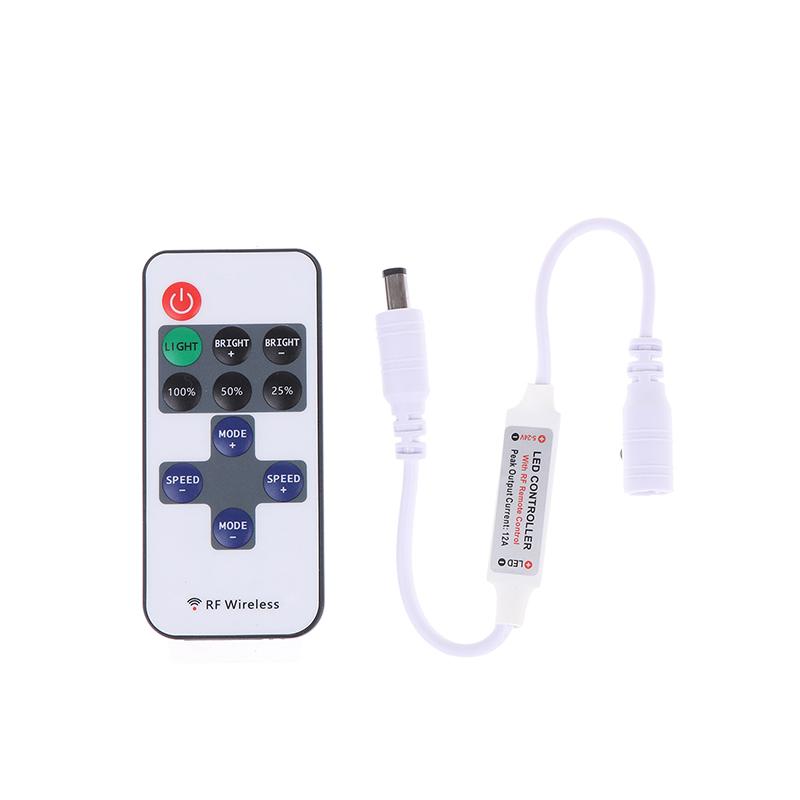 Mini Led Single Color Dimmer Dc 5V 12V 24V 6A 5050 2835 Strip Lights Constant Voltage Pwm Signal Controller With Rf 9/Key Remote