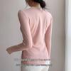 Women's Ribbed Knit Fleece-Lined Round Neck Long Sleeve Base Layer T-Shirt