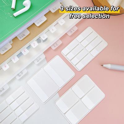 40/80/160 stran matné jednoduché čistě bílé indexové samolepky průhledné štítky samolepky DIY lepící poznámky kancelářské školní potřeby