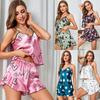 European and American Style Women's Printed Camisole and Shorts Pajama Set - Breathable Homewear
