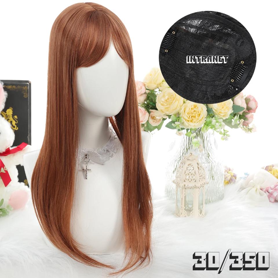 

Синтетический парик WTB, сменный блок с внутренней пряжкой, женская дополнительная челка, натуральная замена головы, на зажиме для наращивания волос