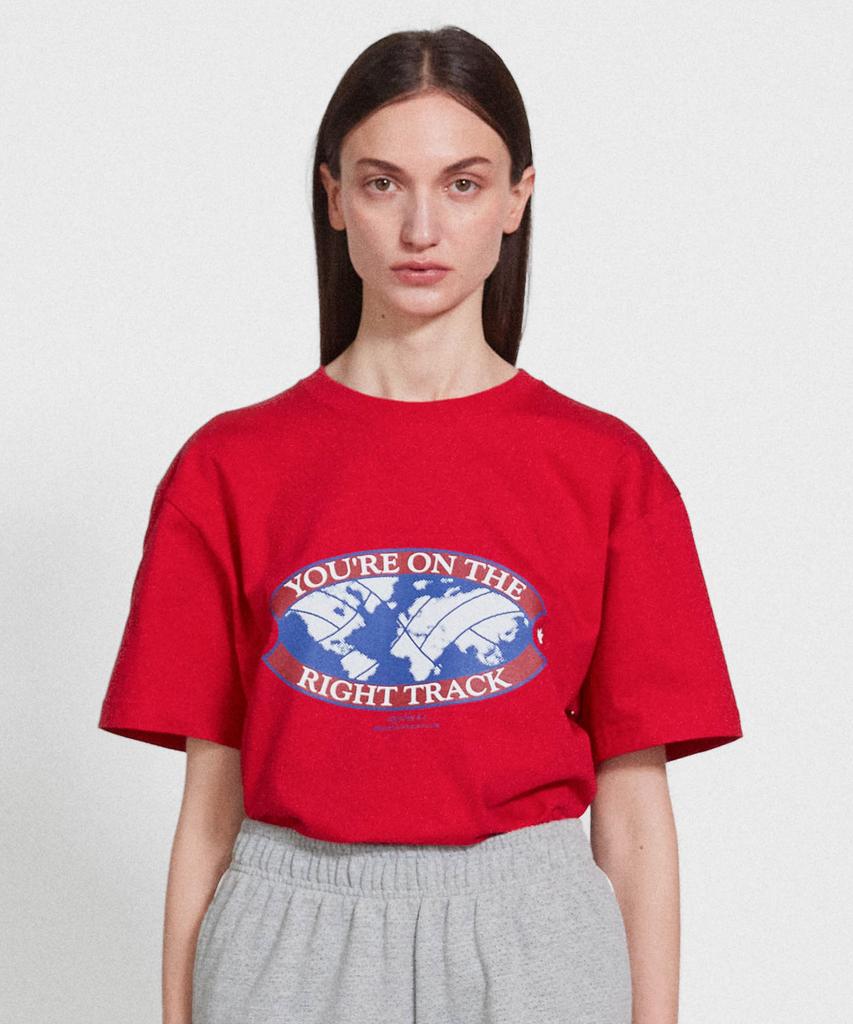 Minasu Right Track T Shirt_Red