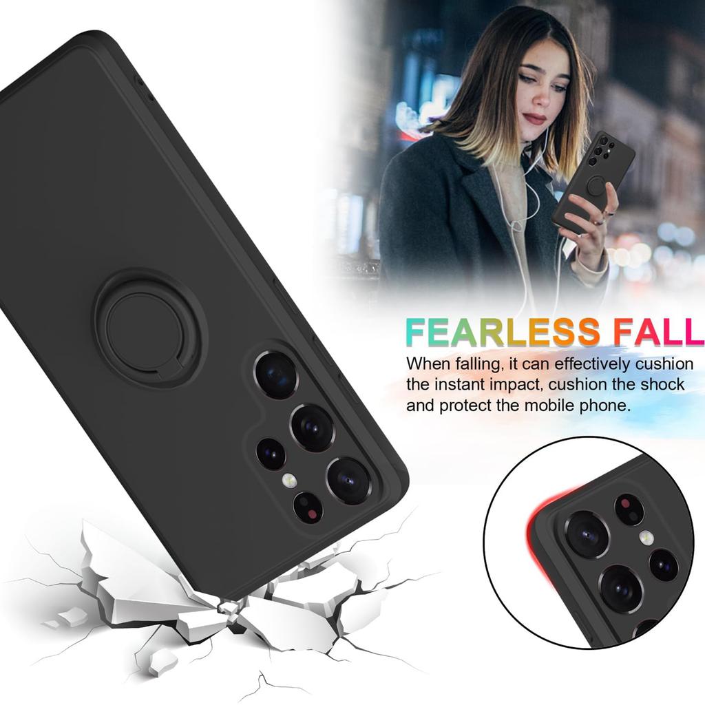 For Samsung Galaxy S24 Ultra Case with Strap Ring Holder Kickstand Phone Cover