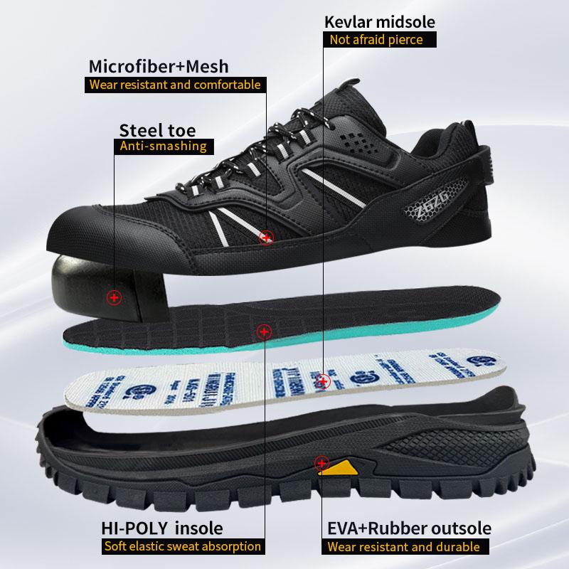 Safety Shoes Men Boots Steel toe shoes Work Sneakers Security Protection Shoes Puncture-Proof Protection Shoes Men
