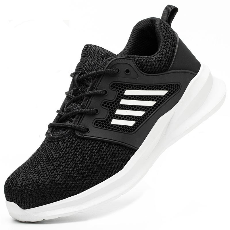 Men'S Safety Shoes Low Top Anti-Puncture Anti-Smash Steel Toe Work Boots Light Weight Safety Low Top Shoes For Forging Workshop