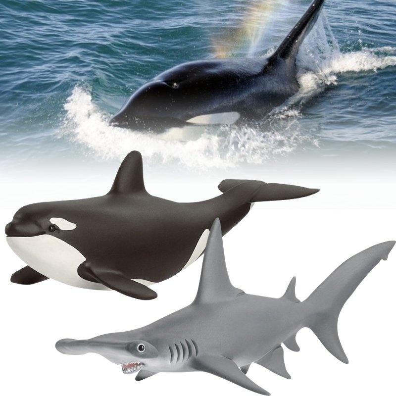 Realistic Sea Life Pvc Model Collection Including Whales Dolphins Sharks And Sea Lions