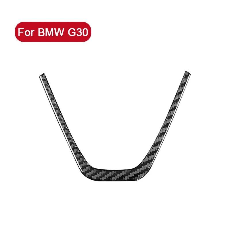 Carbon Fiber For BMW G30 5 Series 2018- Car Steering Wheel Sticker Trim Cover Sticker Inner Auto Accessories