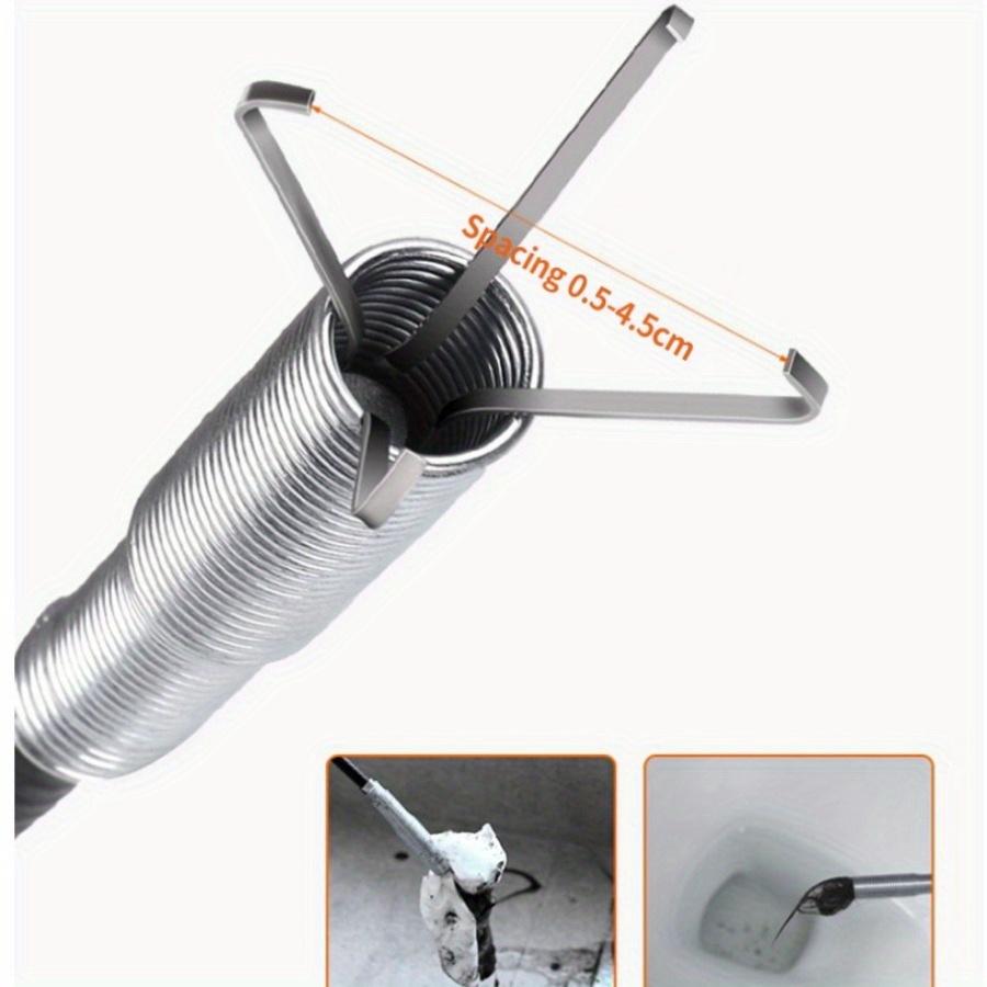 Desatascador de tuberías de alcantarillado de 60 cm, herramienta de limpieza de fregaderos y alcantarillas para el baño, herramienta de dragado de tuberías con resorte de serpiente, accesorios de cocina