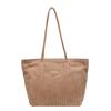 Große Kapazität Tasche Damen Einkaufstasche Cord Umhängetasche Mode Vielseitige Damen Klasse Tasche