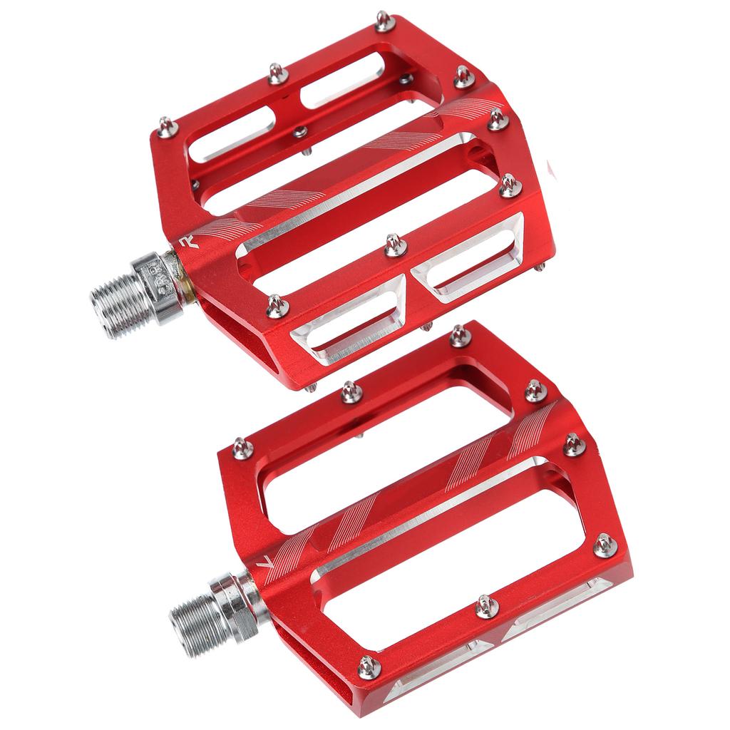 Mountain Bike Aluminum Alloy Bearings Pedal Road Cycling Flat Pedal Bike Bicycle Adapter PartsRed