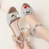 Fashion AIYUQI Women's Sandals Golden 2025 New Thick Heel Roman Sandals For Women Large Size Mid-heel Female Summer Shoes