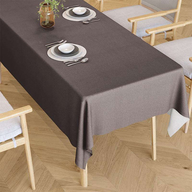 Tovaglia Impermeabile e Oil-proof, Copritavola Rettangolare Lavabile Anti-scottatura, Tovaglia Monocolore di Lusso per Tavolo da Pranzo Tavolino da Caffè