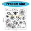 F26C Clear Stamp Seals Flowers Transparent Stamp Leaves Silicone Stamp for Cards Journal Scrapbooking Photo Decorations