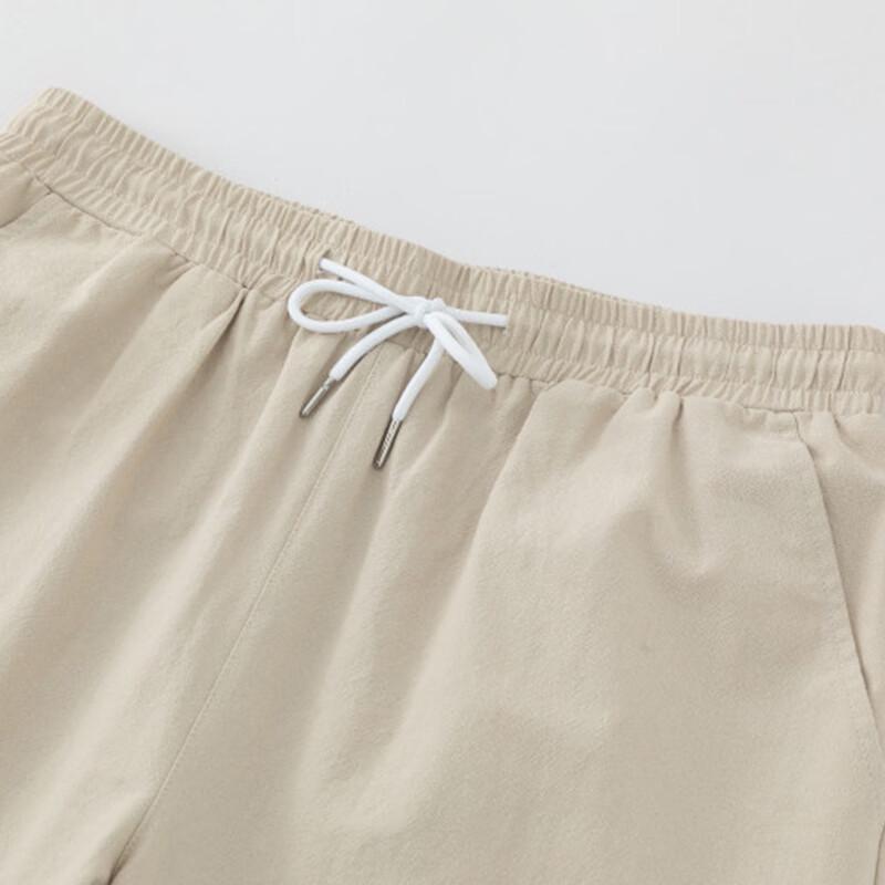 Hengyuanxiang Men's Cotton Casual Beach Shorts