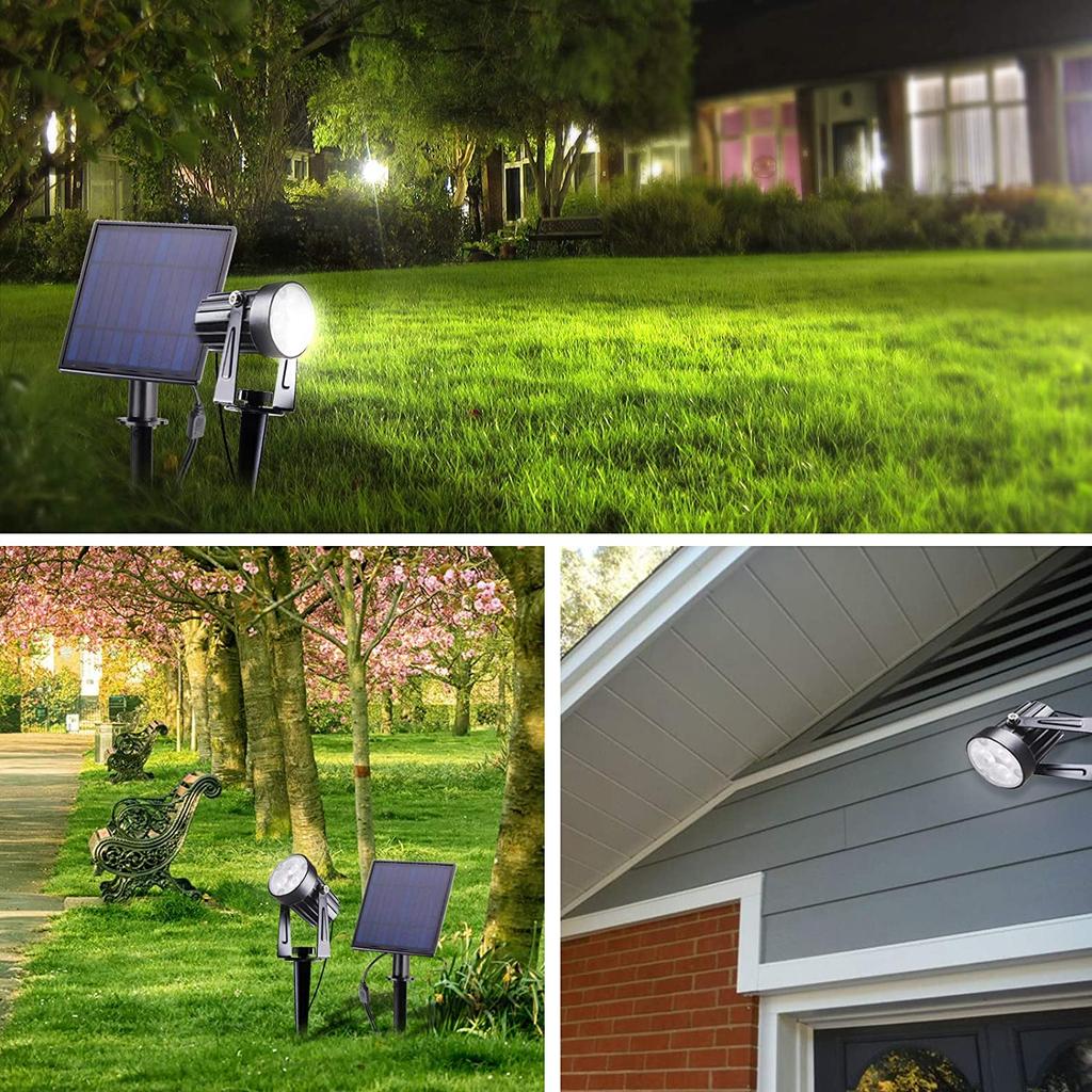 T-SUN Cold White Solar Spotlight Light IP65 Waterproof Adjustable Brightness Solar Garden Light Solar Light Outdoor Solar Lamp