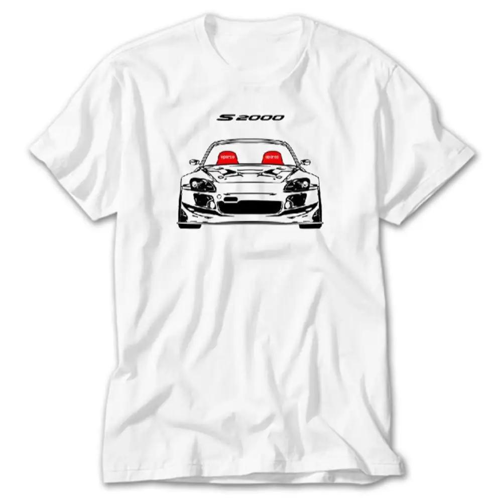 Honda Mens and Womens Tshirt Summer Casual Tee Honda S2000 Racing Unisex Shortsleeved Spring Autumn Motorcycle Cycling Top