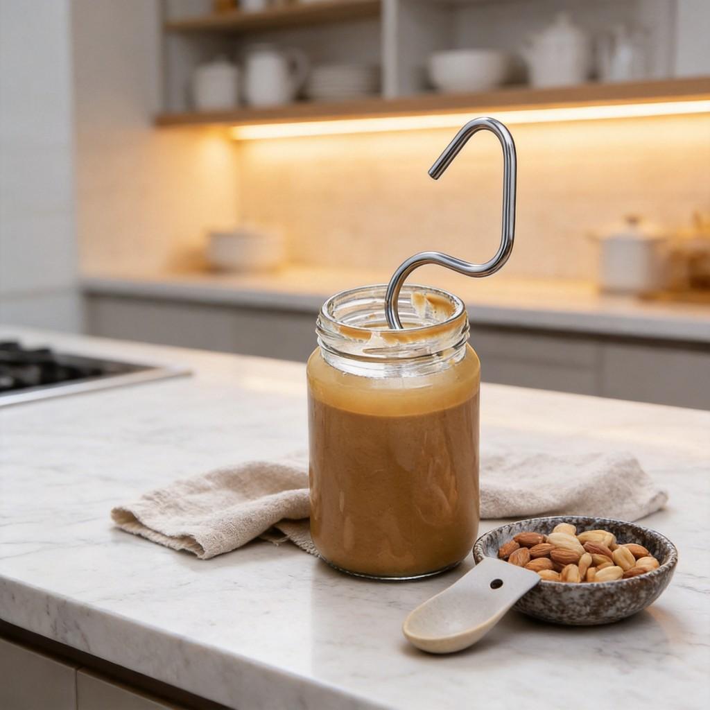 Manual Mixer Stainless Steel Nut Butter Stirrer For Kitchen Use