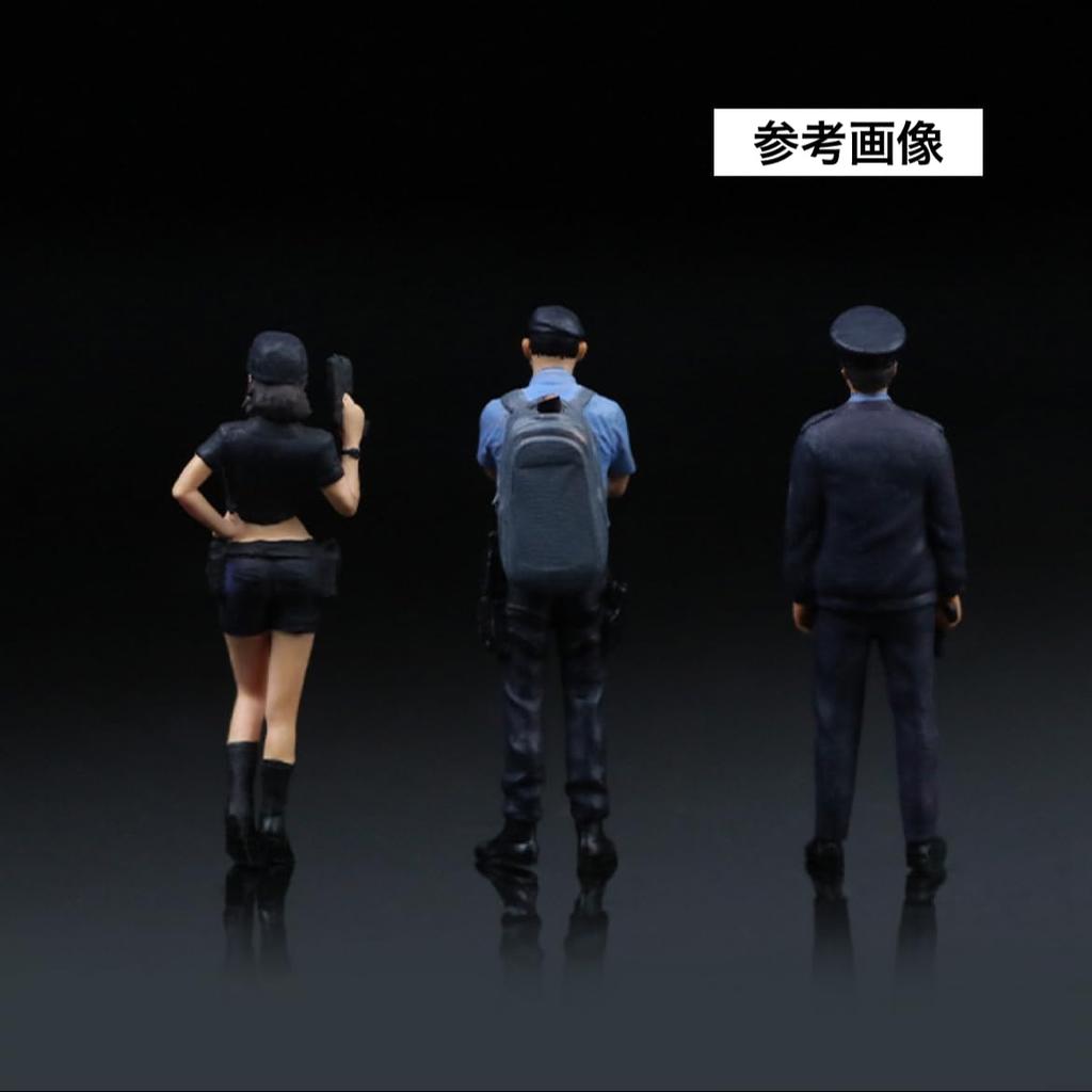 Moreart Miniature Figure Police Set MO223036 Model Girl Campaign Girl Model Diorama Miniature Car 1/64 [Used]