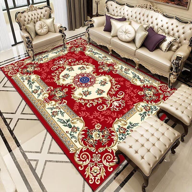 European Rug Retro Living Room Decoration Classical Lounge Floor Mat Bedroom Study Easy Cleaning Non-slip Carpet Izable