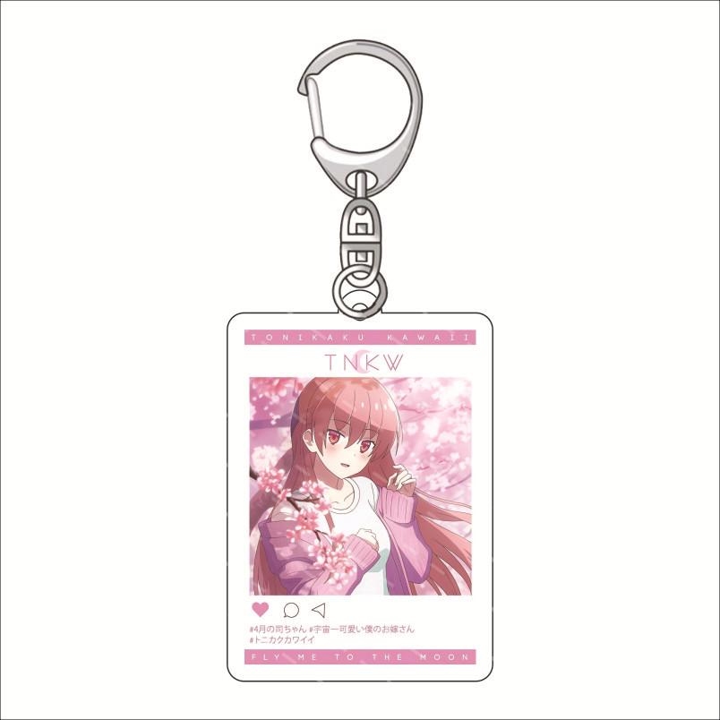 Fly Me To The Moon Yuzaki Nasa Anime Acrylic Fun Keychain Animation Related Products Girls Gifts Key Chain Bag Charms Pendant