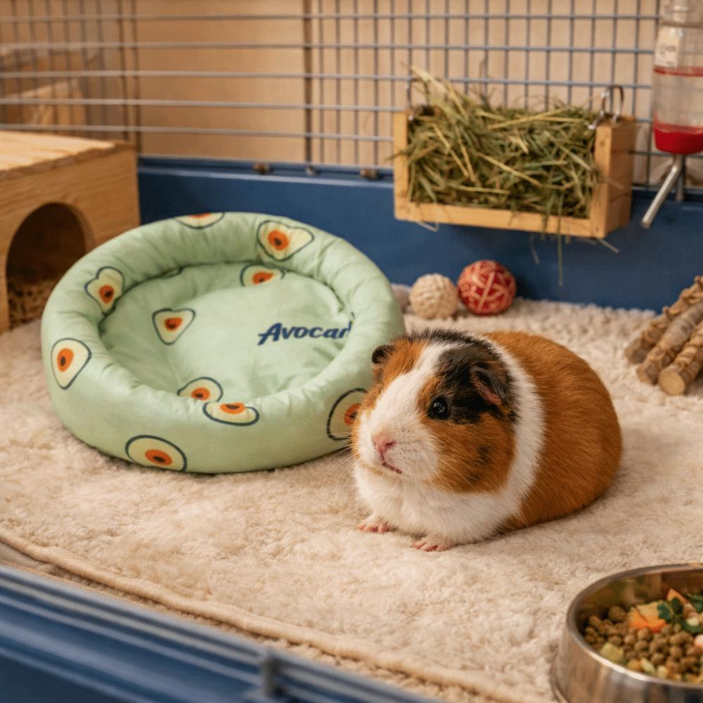 Breathable Hamster Nest Mat Round Guinea Pig Bed Small Pet Litter Mat  for Guinea Pig Rabbit