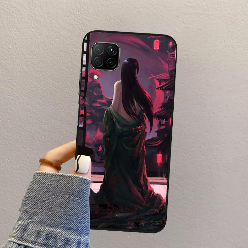 

Samurai Warrior Geisha For Huawei Nova 3i 7i 8i 11i 12i 9 10 SE Y73 Y90 Y70 Y72 Y61 Y91 P30 P40 Lite P60 Pro Case Huawei P40 Lite 4G