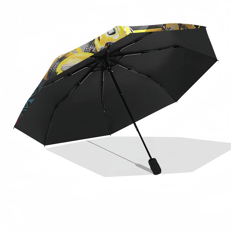 Transformers, Bumblebee Automatic Opening and Closing, 8 rib Structure Portable Umbrella, Suitable for Men and Women in All Seasons Perfect