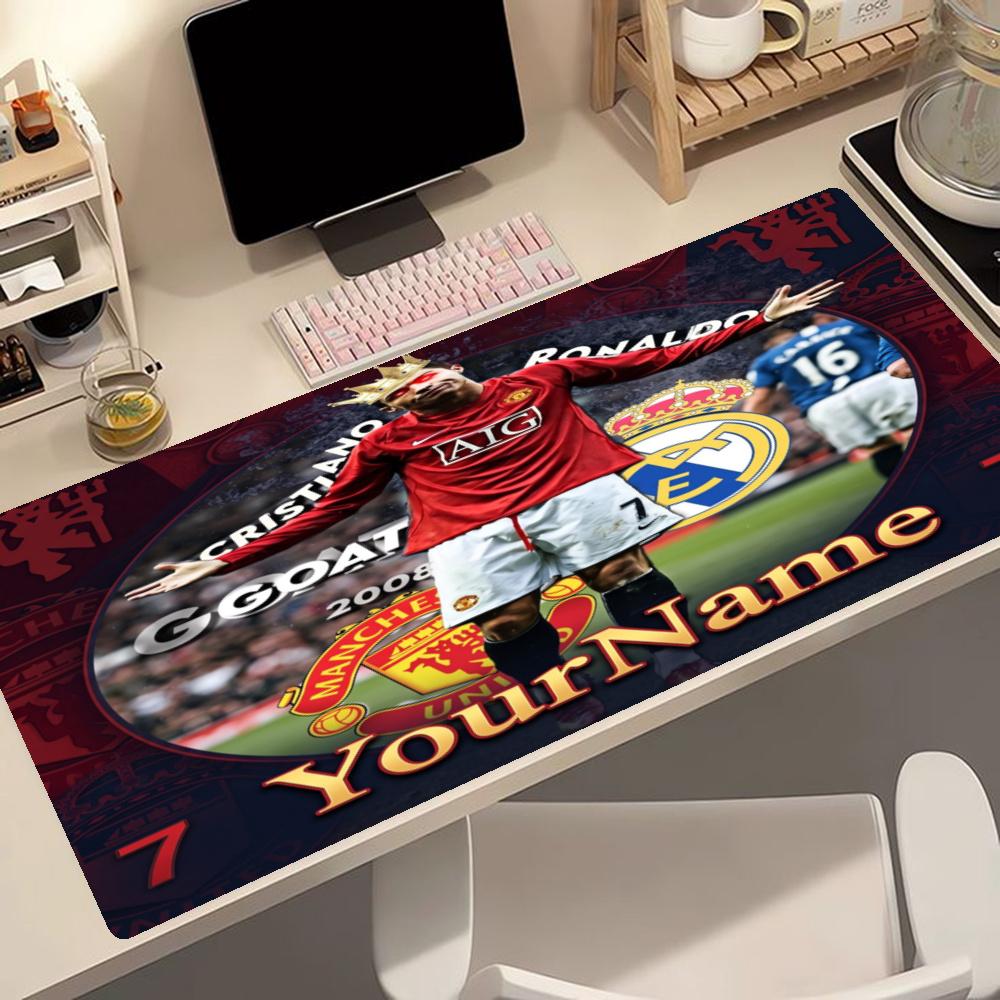 Cristiano Ronaldo Customized Name Mouse Pad Desk Mouse Pad Hd Print Desk Pad Nonslip Rubber Base Perfect For Office Laptop Gaming Setup
