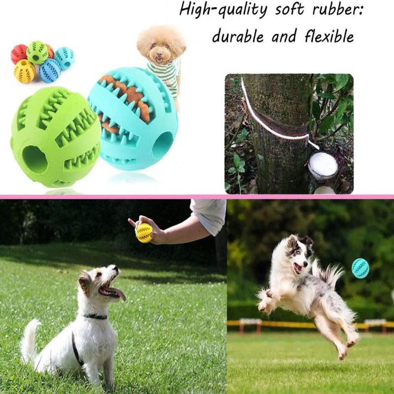 Hundespielzeugball, interaktive Gummibälle, Welpen-Kauspielzeug, Haustier-Zahnreinigungsball, Katzen-Haustierfutterspender, Silikonbälle, Spielzeug