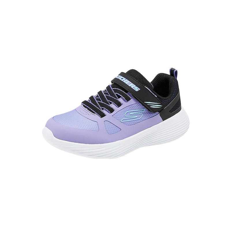 Skechers Girls Comfortable Versatile Simple Fashion Kids Casual Shoes Kids sneaker Purple 303852L-PRBK 28.5