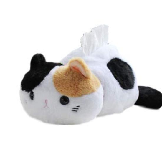 

Masanaoya Tissue Plush Cat Tissue Cat Tissue Fluffy Cat Merchandise Case, Cover, Case, (White, Yellow, Black)