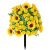 Spring Artificial Flowers: Small Daisies, Sunflowers, and Lavender for Outdoor Garden and Home Decor
