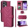 Oppo Reno 13 Pro 5G Flip Case, Crossbody Leather Wallet, Burgundy