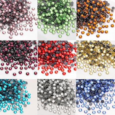 Yüksek kaliteli cam temizle düzeltme taklidi SS4-SS30 düzeltme Rhinestones giysi süslemeleri için DIY düğün elbisesi Rhinestones
