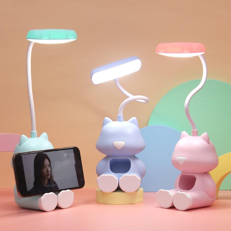 Custom Logo Small LED Table Lamp - Eye-Protecting USB Reading Light for Gifts & Promotions