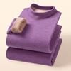 Camel Wool Fleece-Lined Underwear Set: Thick, Warm Base Layer for Women - Ideal for Autumn and Winter.