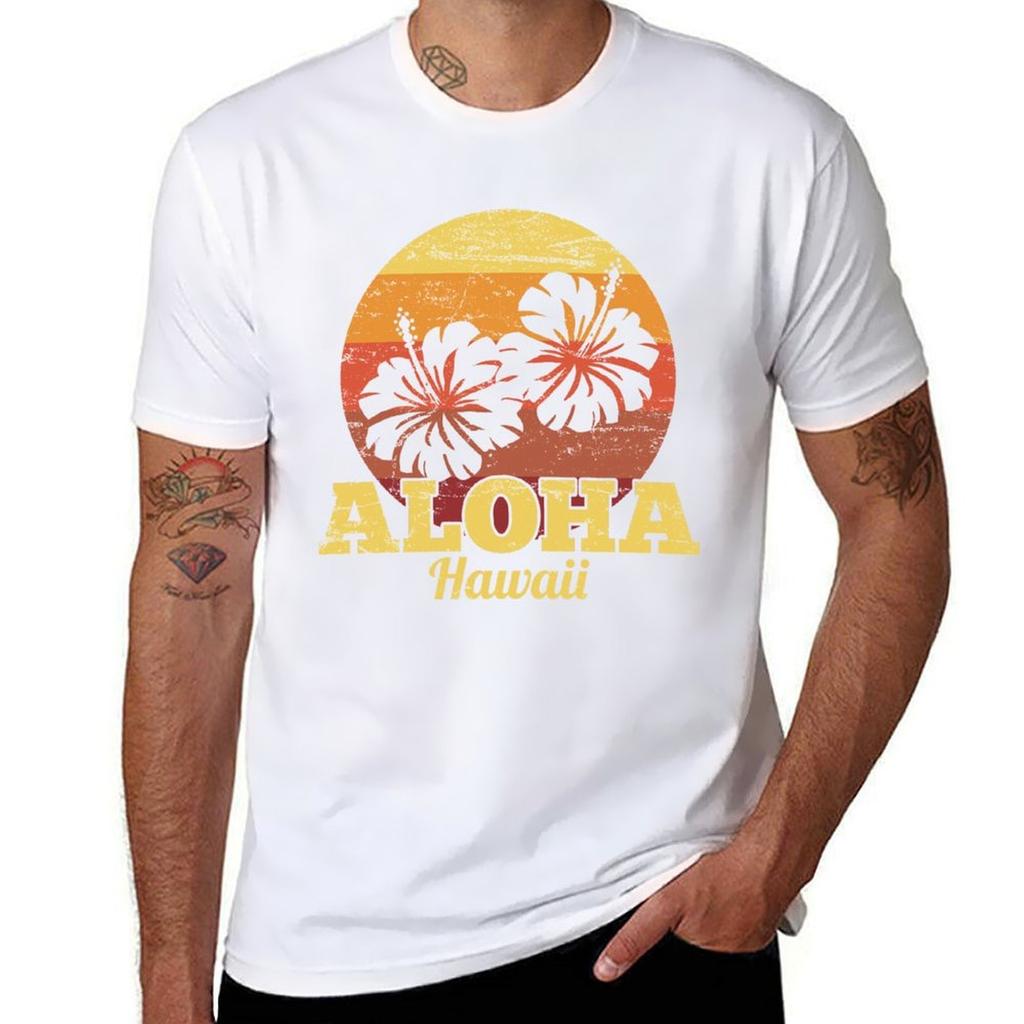 Aloha Hawaii Summer Retro Tshirt Quick Dry Travel Tshirt